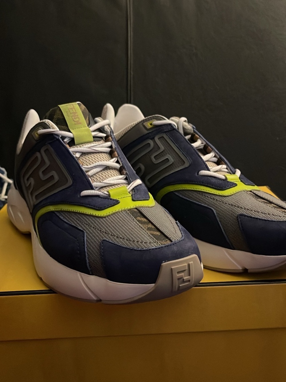 Fendi Faster Trainer Nabuk Sneakers Men Size 9/ Women’s 10.5  NWB